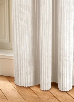 Bouchara RIDEAU UNI EN VELOURS CÔTELÉ TERRY BEIGE