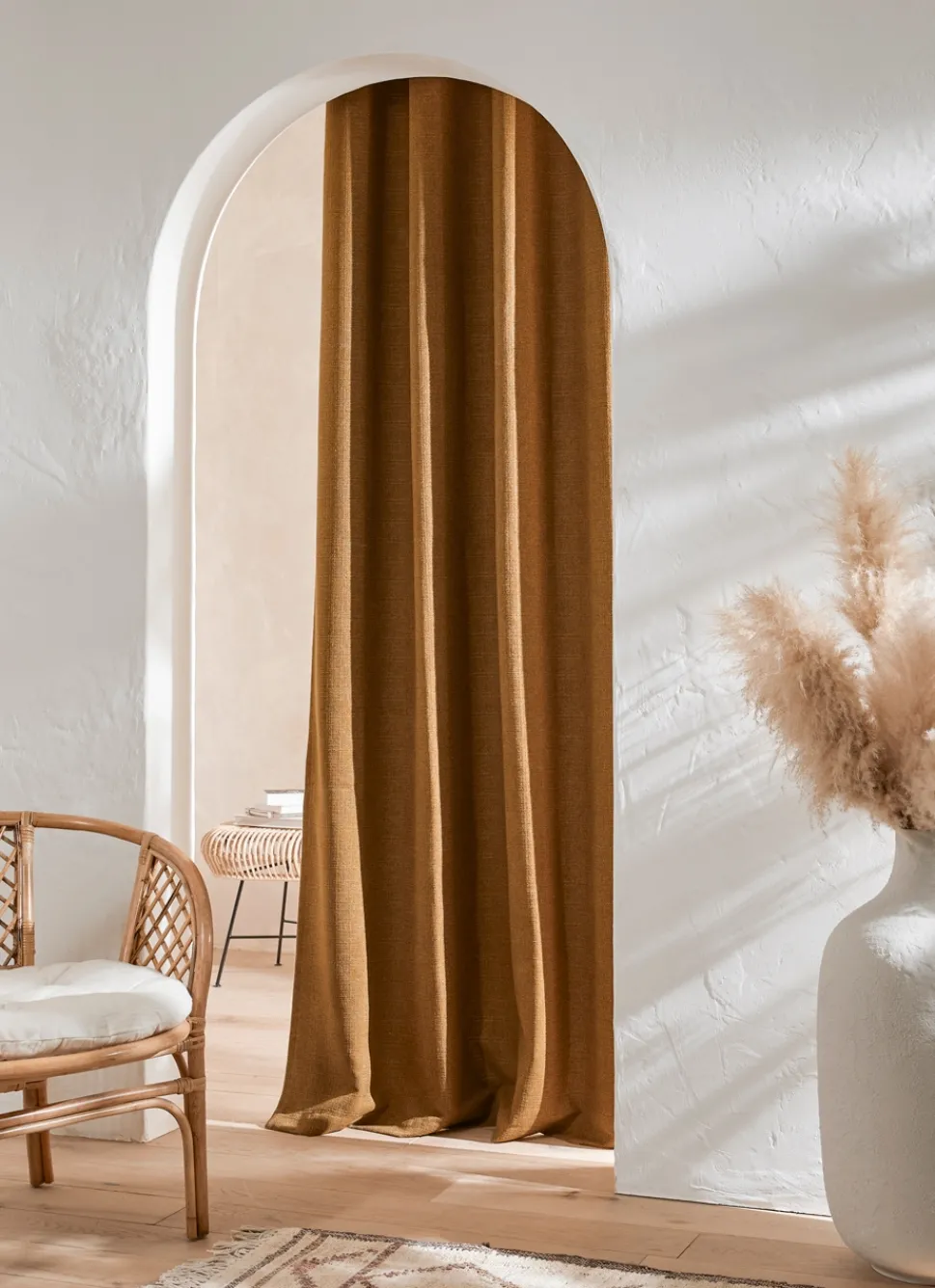 Bouchara RIDEAU UNI TEXTURÉ BRONZE