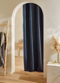 New Bouchara RIDEAU UNI TEXTURÉ MARINE