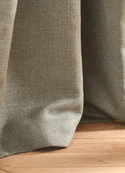 Hot Bouchara RIDEAU UNI TEXTURÉ VERT DE GRIS