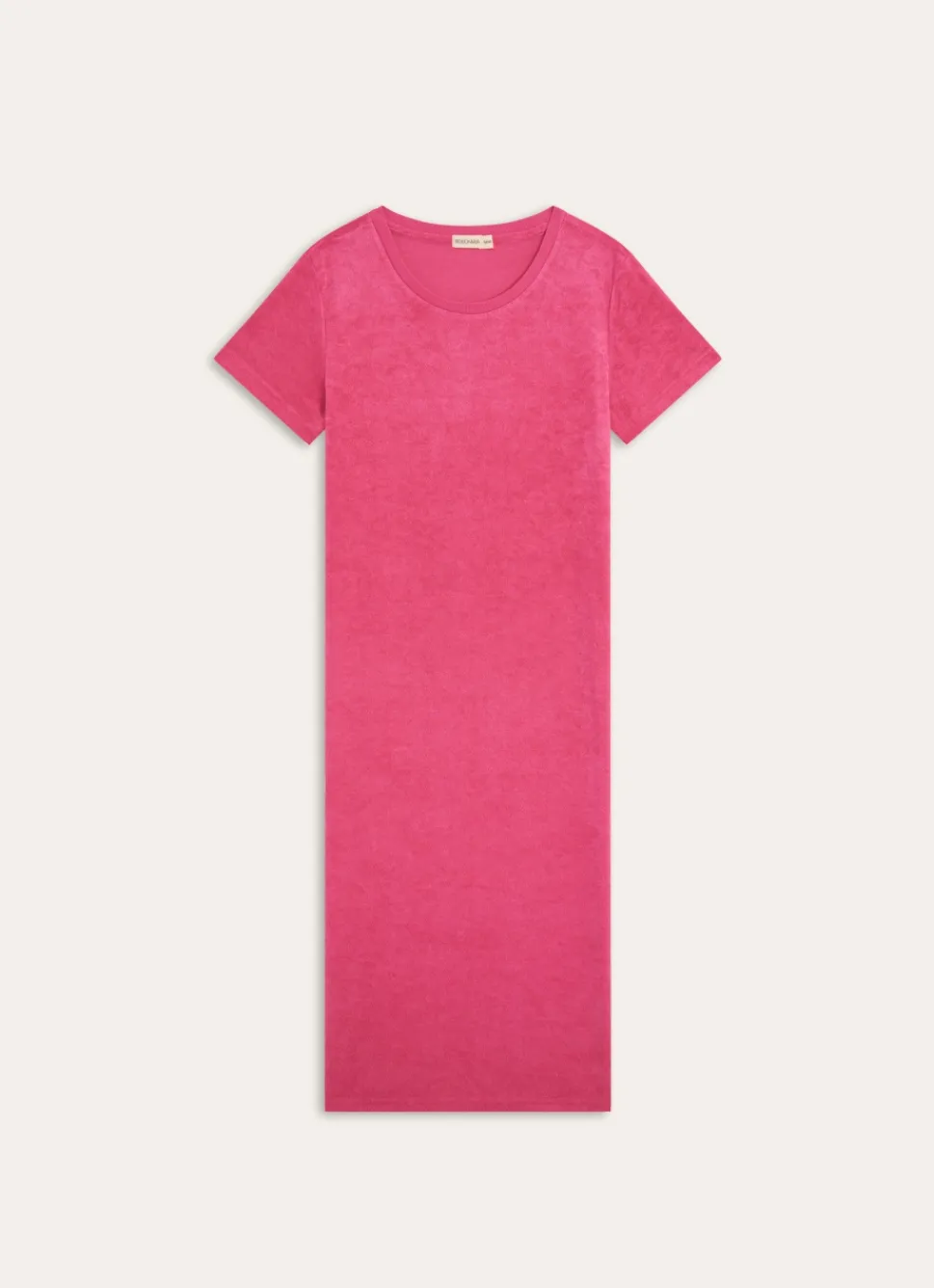 Hot Bouchara ROBE LONGUE MANCHES COURTES EN MATIÈRE ÉPONGE FUSCHIA