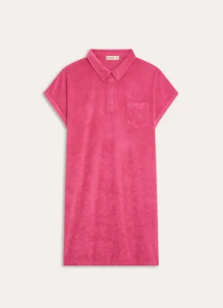 New Bouchara ROBE MANCHES COURTES EN MATIÈRE ÉPONGE FUSCHIA