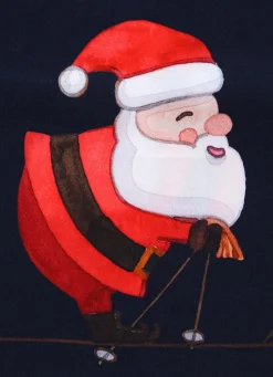 Hot Bouchara SAC À LINGE À MOTIF PÈRE NOËL BLEU MARINE