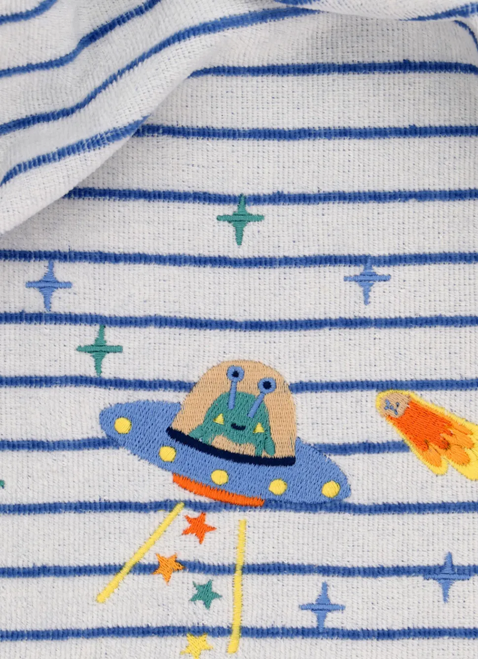 Discount Bouchara SERVIETTE DE BAIN POUR ENFANT AVEC BRODERIE ASTRAL BLANC