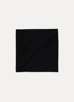 Discount Bouchara SERVIETTE DE TABLE EN COTON ET LIN BOURDON COLORÉ NOIR