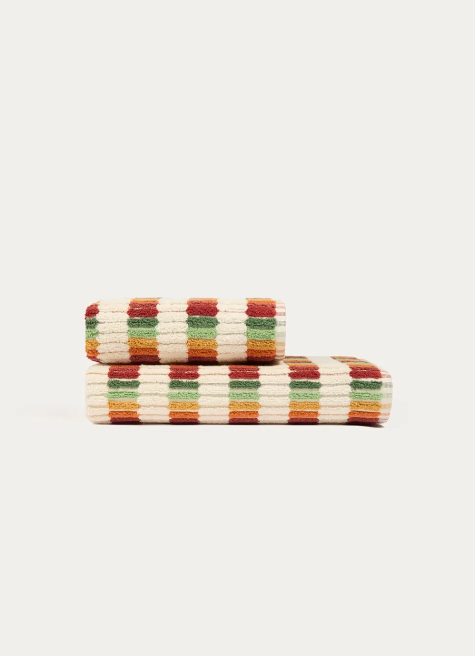 Best Bouchara SERVIETTE DE TOILETTE À RAYURES FANTAISIES MULTICOLORE