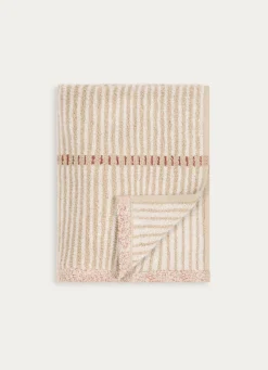 Discount Bouchara SERVIETTE DE TOILETTE À RAYURES BEIGE