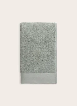 Outlet Bouchara SERVIETTE DE TOILETTE COTON MOELLEUX ZÉRO TORSION VERT TILLEUL