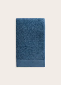Discount Bouchara SERVIETTE DE TOILETTE COTON MOELLEUX ZÉRO TORSION BLEU BALTIQUE
