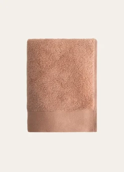 Sale Bouchara SERVIETTE DE TOILETTE COTON MOELLEUX ZÉRO TORSION BEIGE ROSE