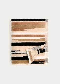 Clearance Bouchara SERVIETTE DE TOILETTE EN VELOURS À RAYURES MULTICOLORE