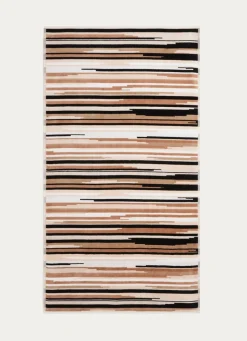 Clearance Bouchara SERVIETTE DE TOILETTE EN VELOURS À RAYURES MULTICOLORE