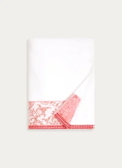 Hot Bouchara SERVIETTE DE TOILETTE EN JACQUARD MOTIF FLORAL ÉCRU/ROSE