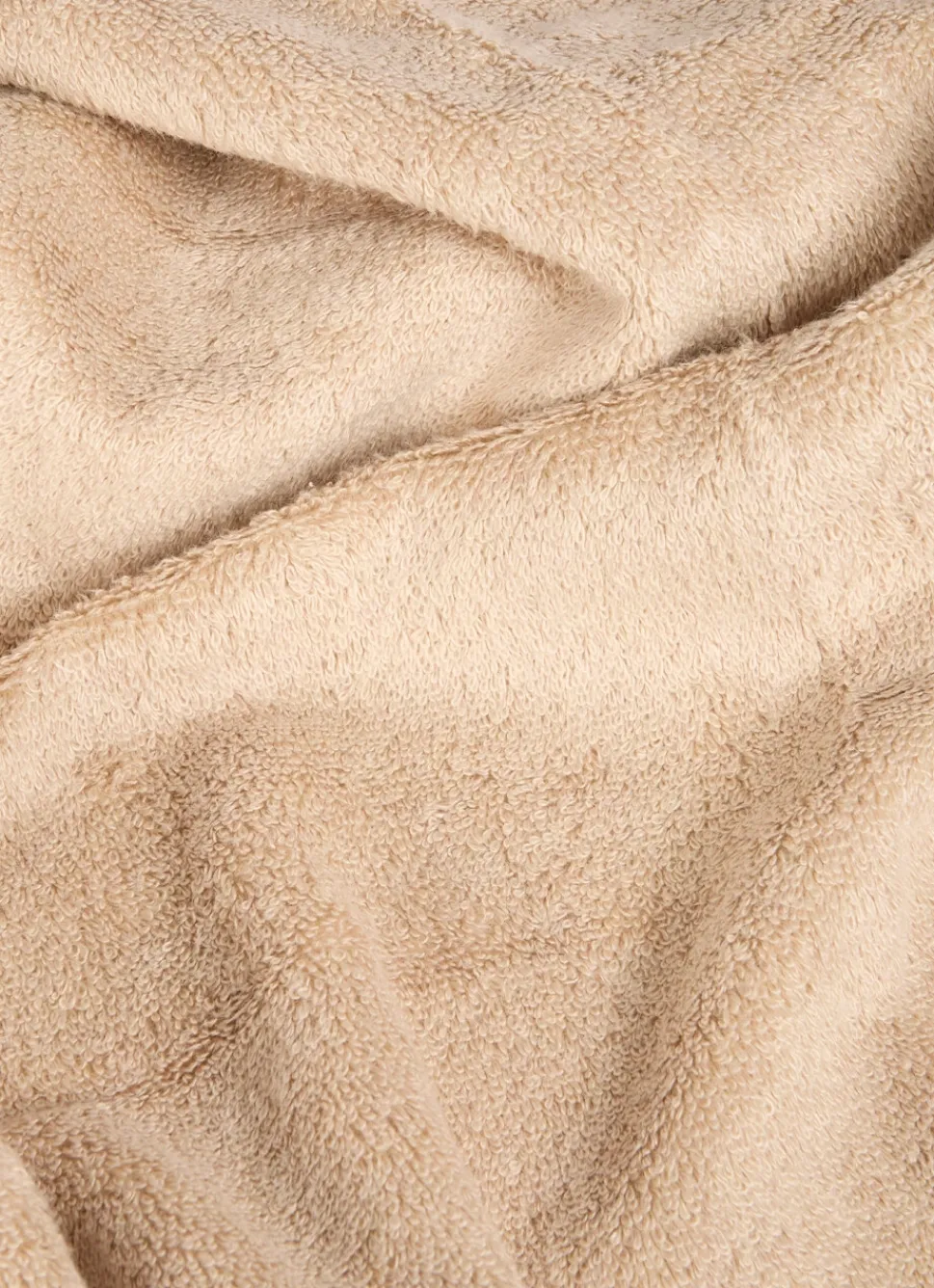 Bouchara SERVIETTE DE TOILETTE EN COTON ET SOIE AGNES BEIGE FONCE