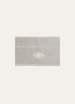 Online Bouchara SERVIETTE DE TOILETTE EN VELOURS BRODÉE 500GR GRIS