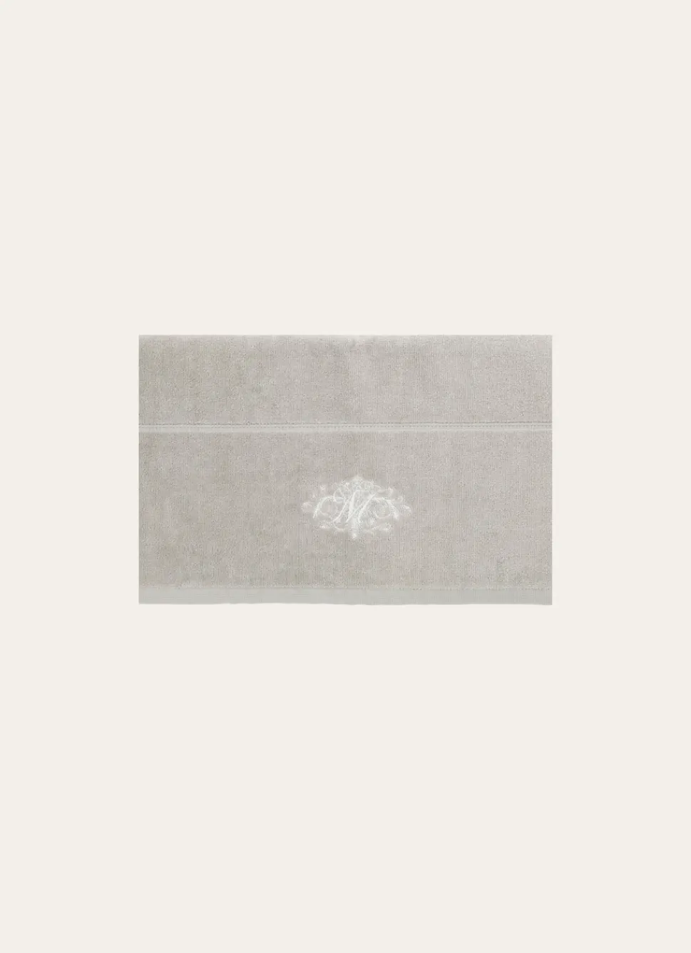 Online Bouchara SERVIETTE DE TOILETTE EN VELOURS BRODÉE 500GR GRIS