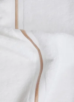 Hot Bouchara SERVIETTE DE TOILETTE FINITION BOURDON OPÉRA BLANC/BEIGE