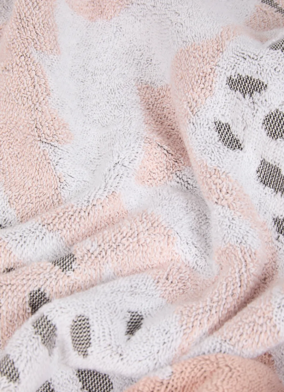 Discount Bouchara SERVIETTE DE TOILETTE JACQUARD MOTIF FLORAL ROSE