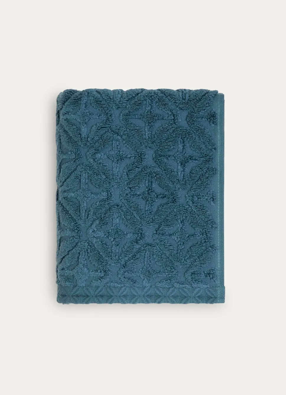 Best Bouchara SERVIETTE DE TOILETTE JULIAN À MOTIF GÉOMÉTRIQUE BLEU