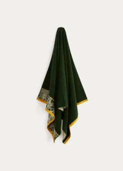 Sale Bouchara SERVIETTE DE TOILETTE LITEAU JACQUARD VÉGÉTAL vert