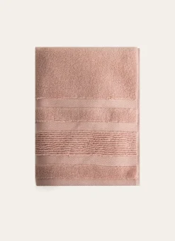 New Bouchara SERVIETTE DE TOILETTE MOELLEUSE LITEAU RAFFINÉ ROSE