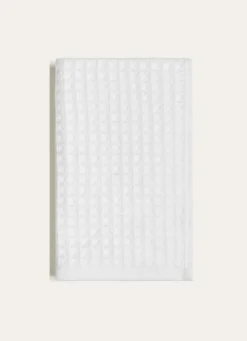 Discount Bouchara SERVIETTE DE TOILETTE NID D'ABEILLE BLANC