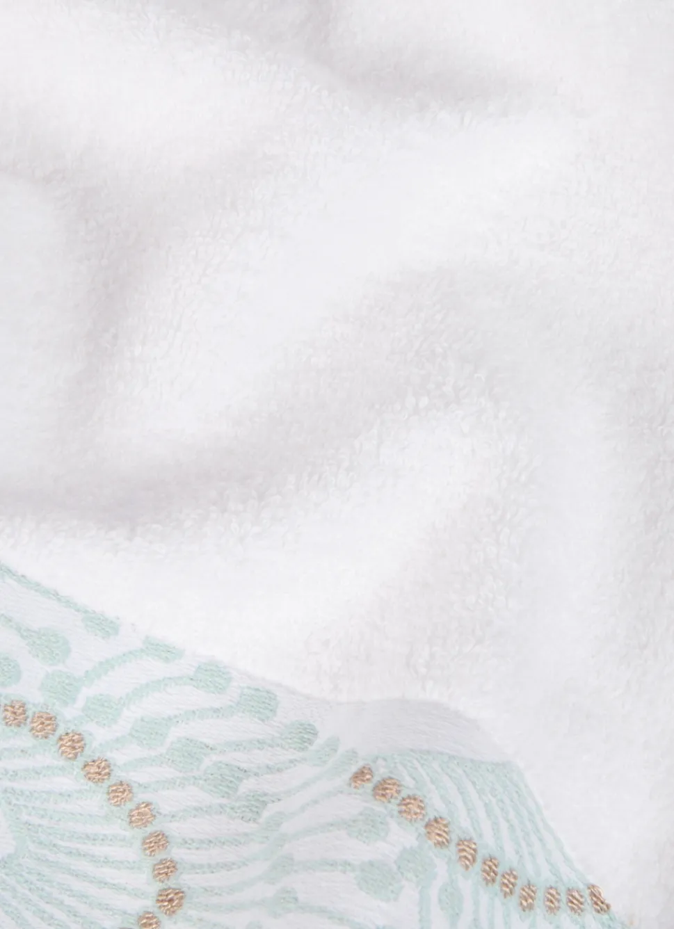 Online Bouchara SERVIETTE DE TOILETTE SABRINA A LITEAU FANTAISIE BLANC