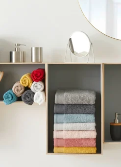 Discount Bouchara SERVIETTE DE TOILETTE UNIE EN COTON 500GR BLEU ORAGE