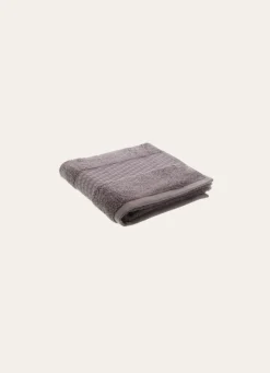 Hot Bouchara SERVIETTE INVITÉ COTON BIO JACQUARD GAUFRÉ 450GR CENDRE