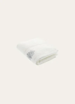 Sale Bouchara SERVIETTE INVITÉ EN VELOURS BRODÉE 500GR BLANC