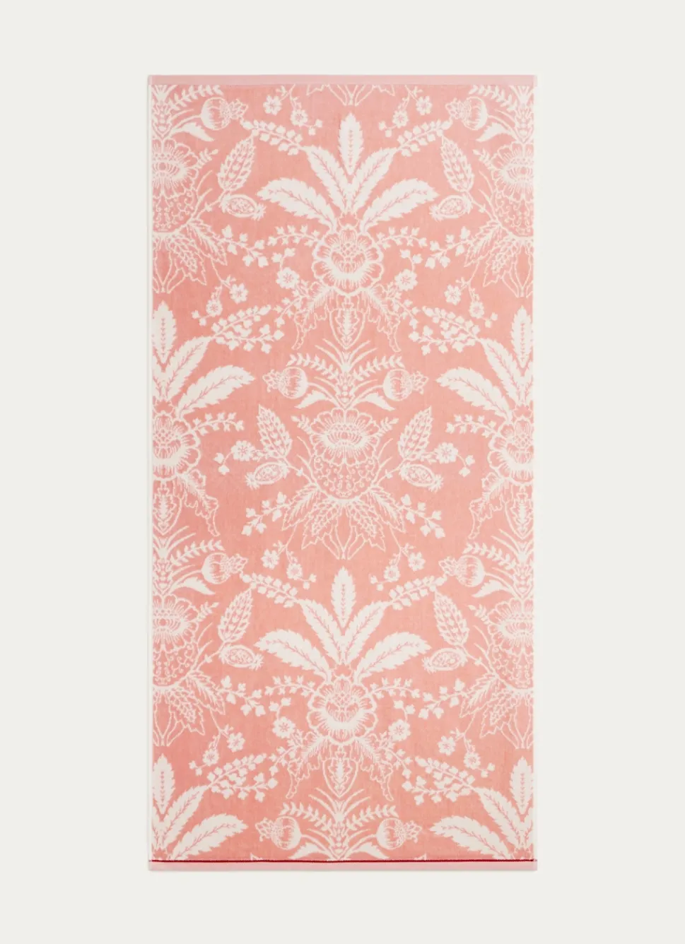 Sale Bouchara SERVIETTE INVITÉ JADE À GRANDS MOTIFS FLORAUX ROSE CLAIR