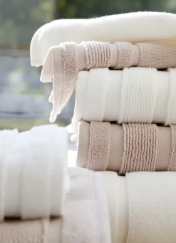 Discount Bouchara SERVIETTE INVITÉ MOELLEUSE LITEAU RAFFINÉ ROSE