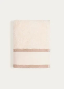 New Bouchara SERVIETTE INVITÉ UNIE À LARGE BORDURE ARTHUR ÉCRU