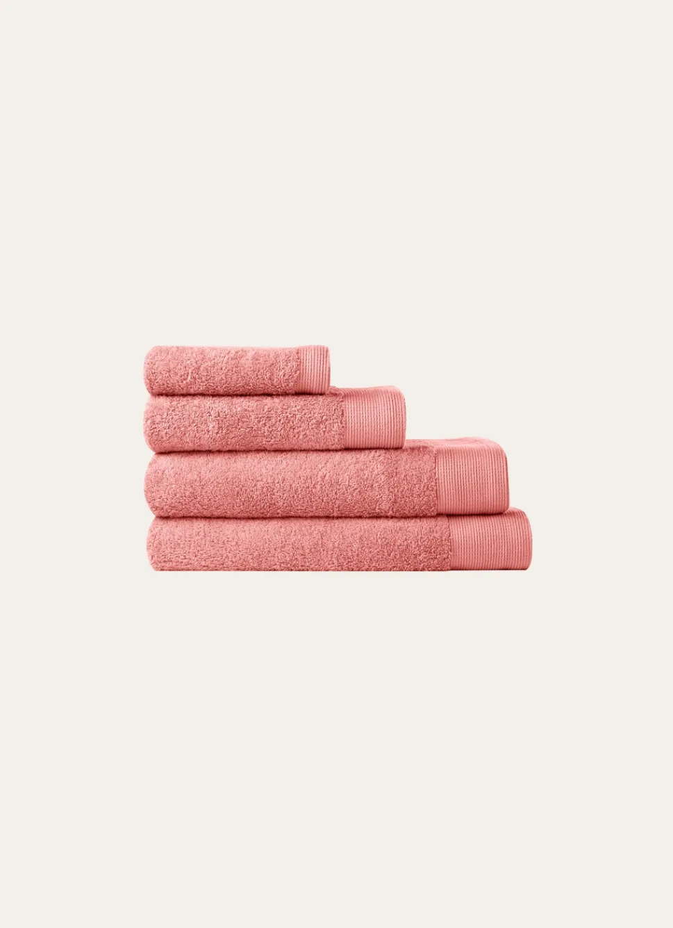 Sale Bouchara SERVIETTE INVITÉ UNIE EN COTON 500GR ROSE