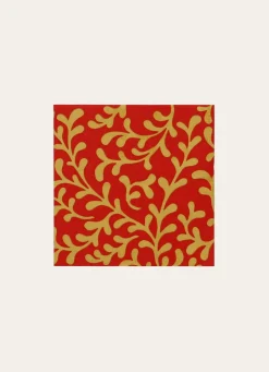 New Bouchara SERVIETTE PAPIER ROUGE/DORE
