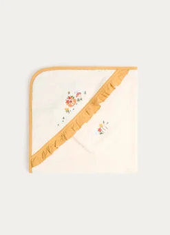 Sale Bouchara SET CAPE DE BAIN ET GANT DE TOILETTE EGLANTINE ÉCRU