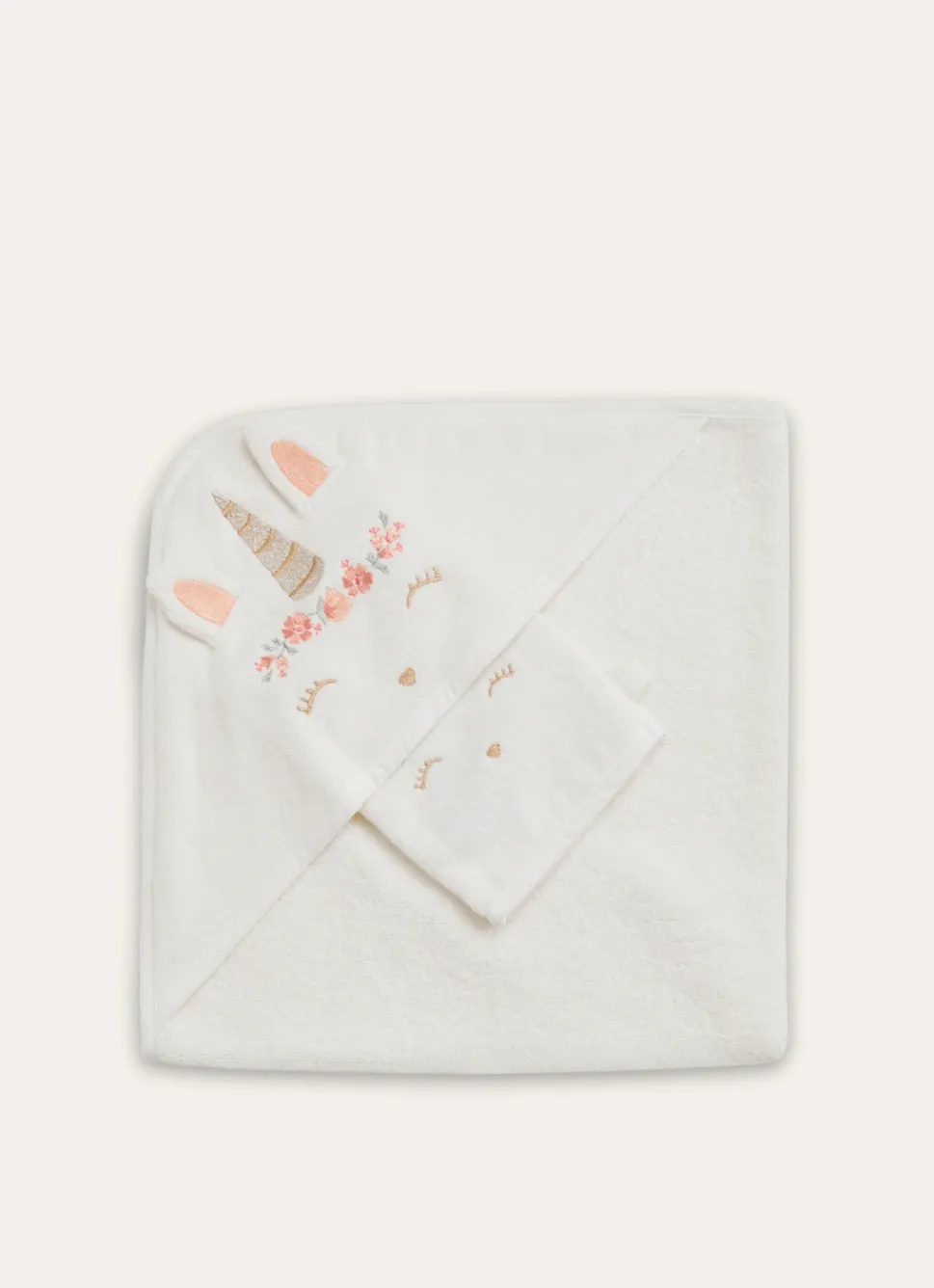 Best Bouchara SET CAPE ET GANT LICORNE BLANC