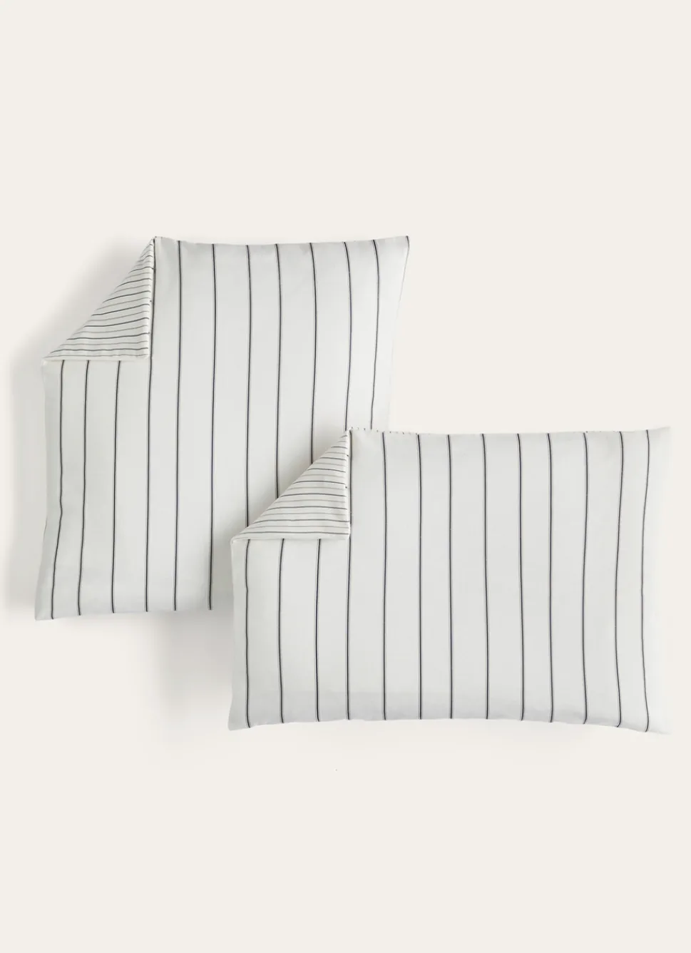 New Bouchara SET DE 2 TAIES D'OREILLER EN FLANELLE CHARLES ECRU