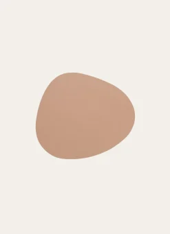 Bouchara SET DE TABLE EFFET CUIR EN FORME DE GALET ROSE POUDRE