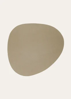 Clearance Bouchara SET DE TABLE EFFET CUIR EN FORME DE GALET DORÉ