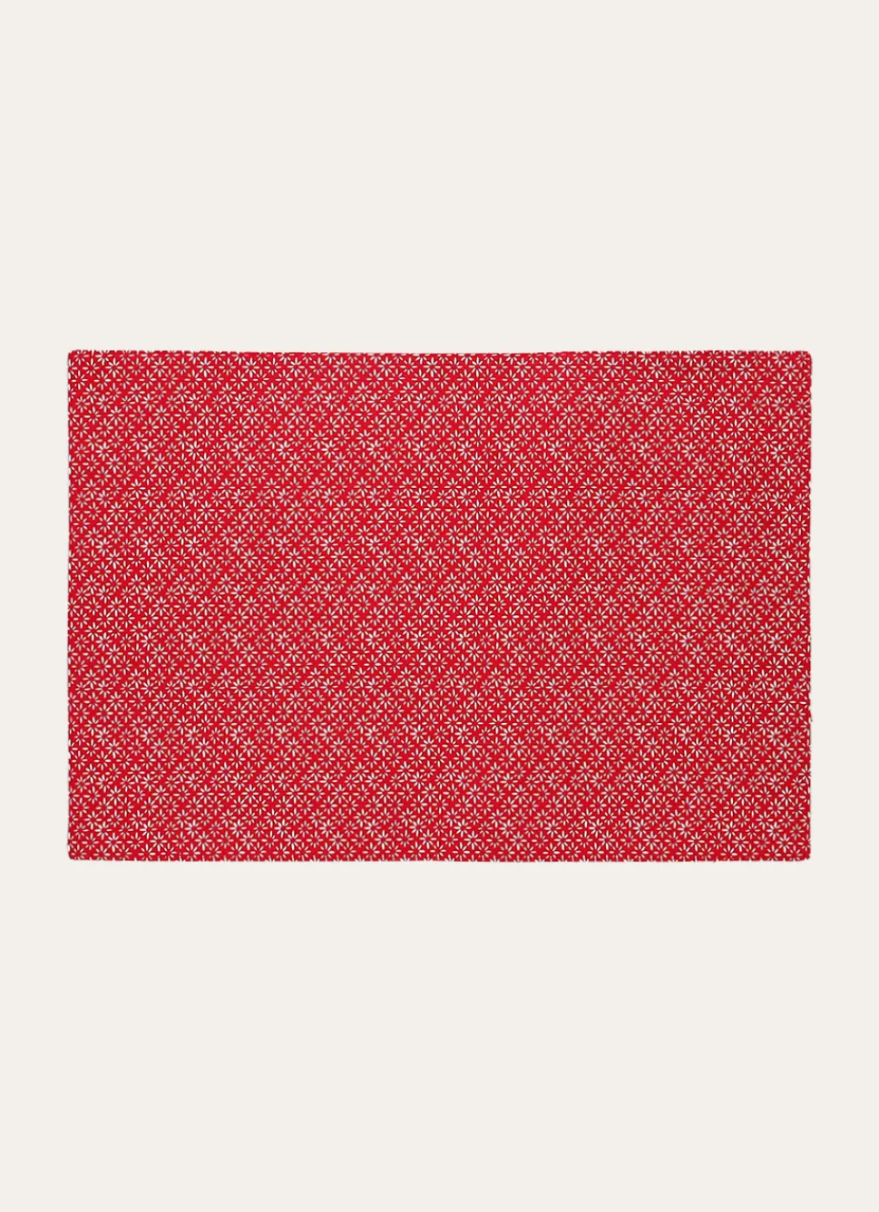 Bouchara SET DE TABLE EN COTON IMPRIMÉ À MOTIF FANTAISIE rouge
