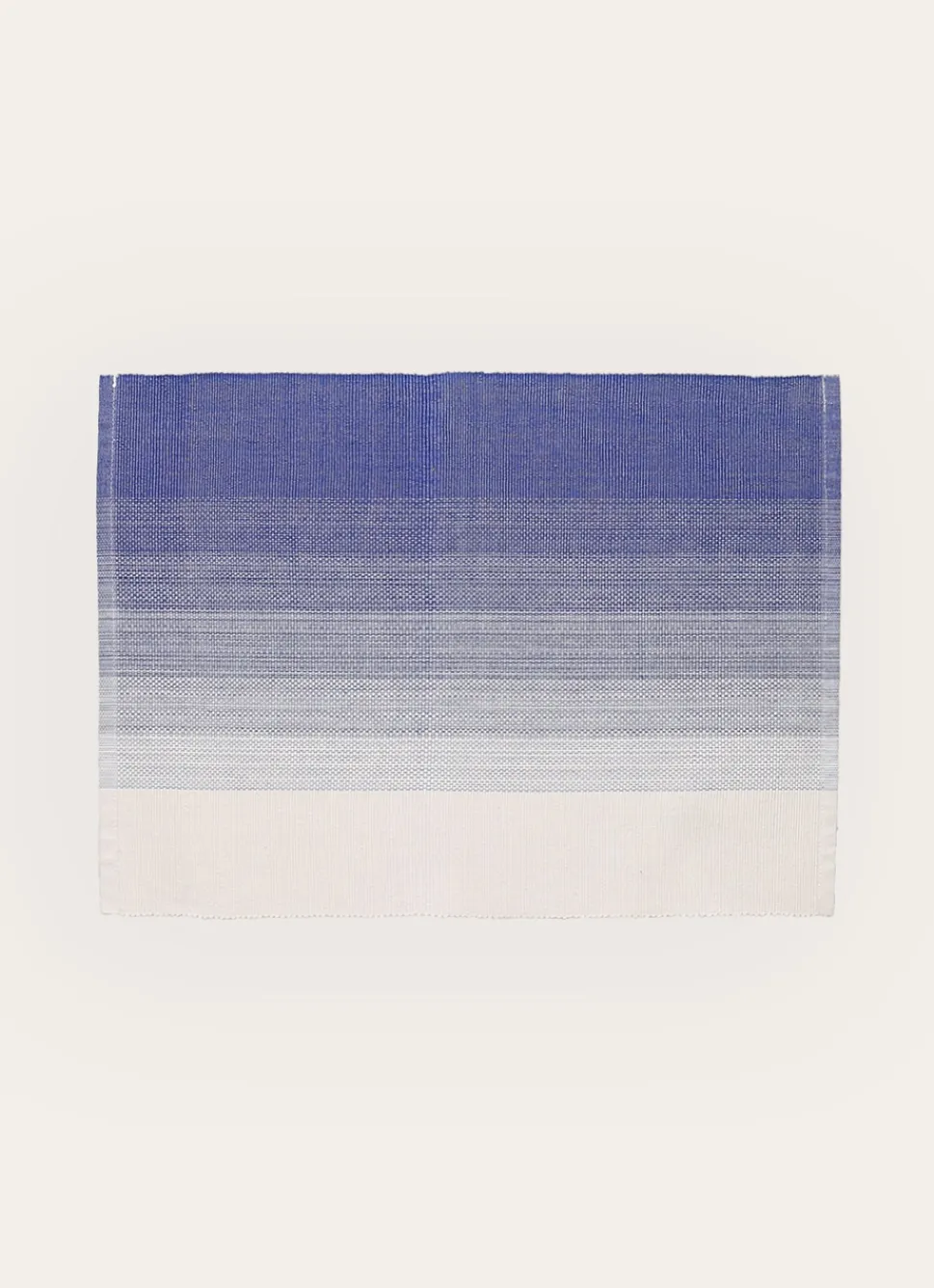 Best Bouchara SET DE TABLE EN COTON TISSÉ CÔTELÉ EFFET TIE & DYE BLEU