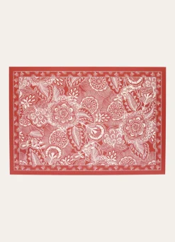 Discount Bouchara SET DE TABLE PLASTIFIÉ – MOTIF STYLE BANDANA BRIQUE