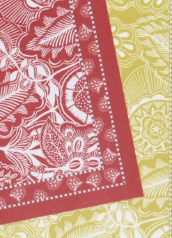 Discount Bouchara SET DE TABLE PLASTIFIÉ – MOTIF STYLE BANDANA BRIQUE