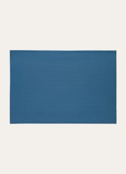 Bouchara SET DE TABLE UNI TISSÉ BLEU CANARD