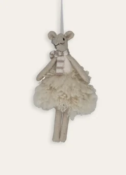 Hot Bouchara SOURIS DANSEUSE À SUSPENDRE ÉCRU