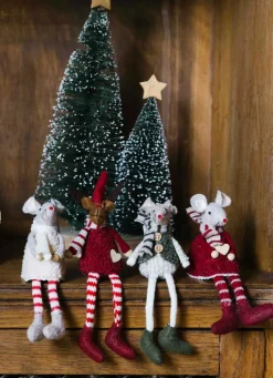 Best Bouchara SOURIS DE NOËL DÉCORATIVE (COLORIS ALÉATOIRE) OPÉRA/GINGEMBRE