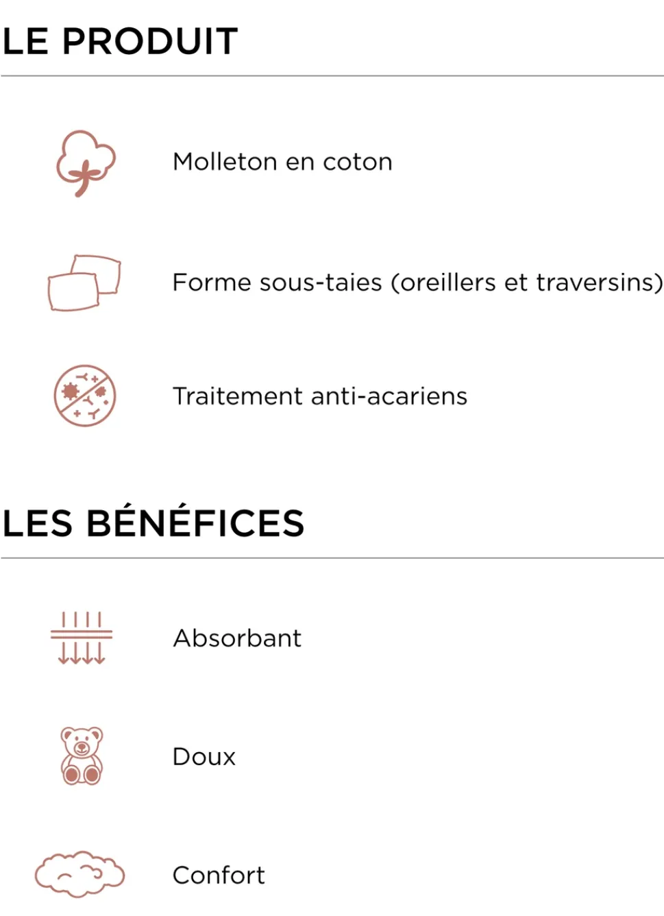 Clearance Bouchara SOUS-TAIE DE TRAVERSIN EN COTON 220GR BLANC