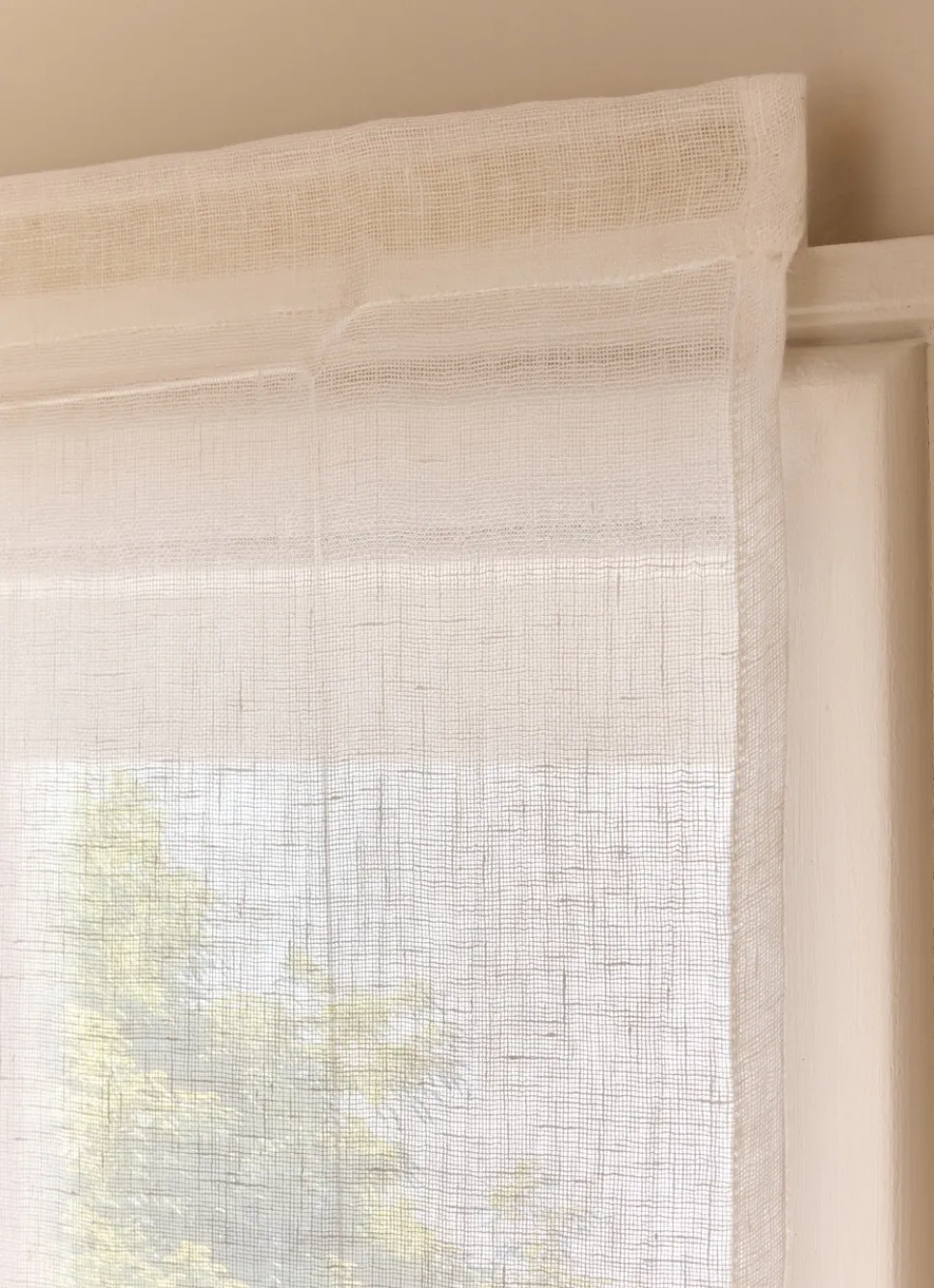 Discount Bouchara STORE BATEAU EN VOILE DE LIN LÉGER BLANC