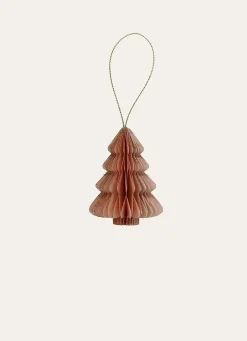 Discount Bouchara SUSPENSION SAPIN EN PAPIER VIEUX ROSE